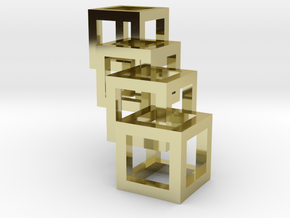 interlocked cubes in 18K Gold Plated