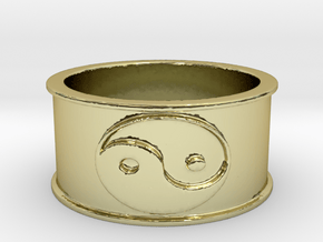 59 yin yan Ring Size 6 in 18K Gold Plated