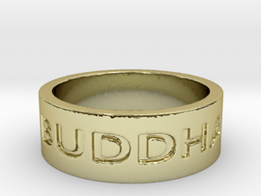 13 Buddha Ring Size 7 in 18K Gold Plated
