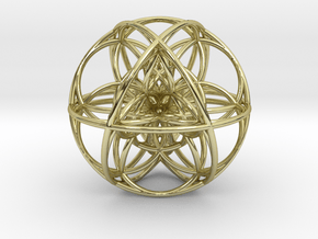 Cuboctahedral Flower of Life Sacred Geometry in 18K Gold Plated