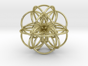 Seed of Life: Cuboctahedral Flower in 18K Gold Plated