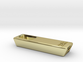 Solid Gold Bar Pipe - Tobacco Herb Smoking Pipe in 18K Gold Plated