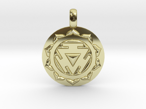SOLAR PLEXUS MANIPURA Chakra Symbol Pendant in 18K Gold Plated