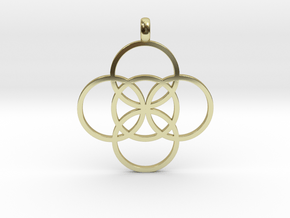 FIVE FOLD Symbol Jewelry Pendant in 18K Gold Plated