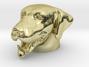 Dog - Panting in 18K Gold Plated