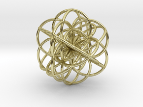 Cuboctahedral Flower of Live Circles - Sacred Geom in 18K Gold Plated