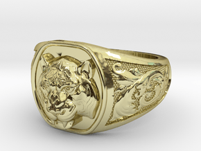 Tiger ring # 3 in 18K Gold Plated