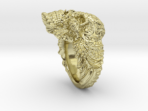 "Su Cráneo de las Flores" Skull ring in 18K Gold Plated