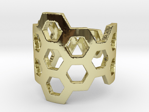 Polyaromatic Hydrocarbon Ring (Size 7) in 18K Gold Plated