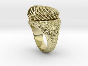 "My Beloved" Ribcaged Heart Ring in 18K Gold Plated