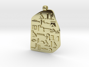 Hieroglyph in Rosetta Stone in 18K Gold Plated