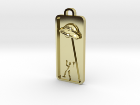 UFO Abduction Pnedant in 18K Gold Plated