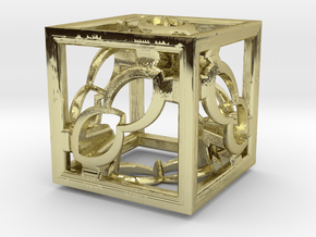Cube Fractal RD8 in 18K Gold Plated
