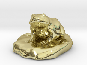 Bull Frog Statue in 18K Gold Plated