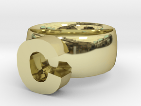 C Ring in 18K Gold Plated