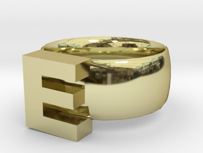 E Ring in 18K Gold Plated
