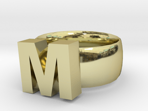 M Ring in 18K Gold Plated