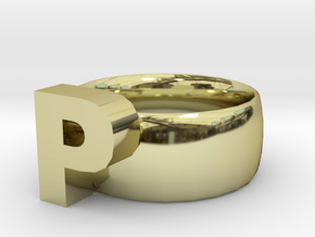 P Ring in 18K Gold Plated