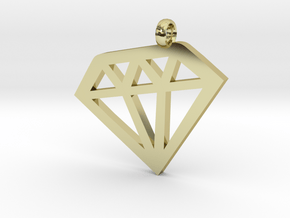 Diamond necklace charm in 18K Gold Plated