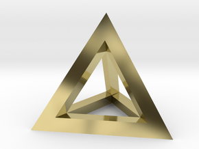 Hollow Pyramid Pendant in 18K Gold Plated