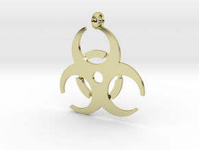 Biohazard necklace charm (simple) in 18K Gold Plated