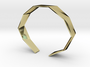 Faceted Bracelet Size M in 18K Gold Plated