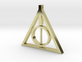 Deathly Hallows Rotating Pendant in 18K Gold Plated