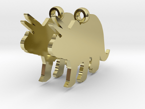 Triceratops earrings in 18K Gold Plated