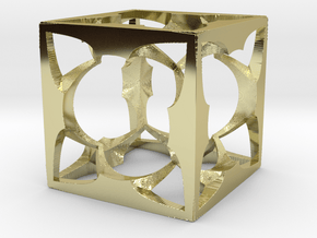 Menger Cube small 30mm in 18K Gold Plated