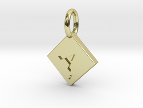 SCRABBLE TILE PENDANT  A  in 18K Gold Plated