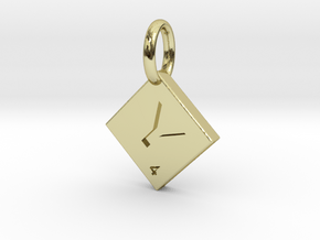 SCRABBLE TILE PENDANT Y  in 18K Gold Plated