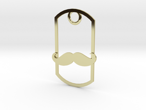 Movember dog tag in 18K Gold Plated