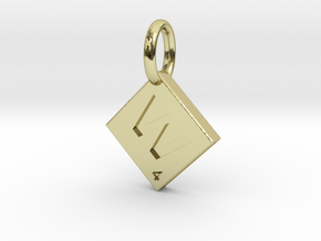 SCRABBLE TILE PENDANT W  in 18K Gold Plated