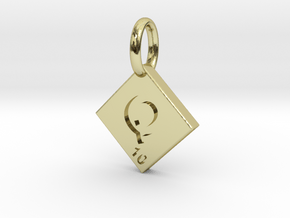 SCRABBLE TILE PENDANT Q  in 18K Gold Plated