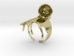 Spilled-Tea Ring Size 6 in 18K Gold Plated