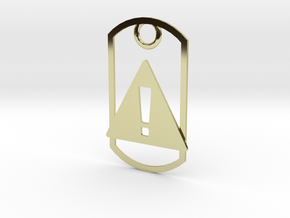 Danger dog tag in 18K Gold Plated