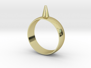 223-Designs Bullet Button Ring Size 12.5 in 18K Gold Plated