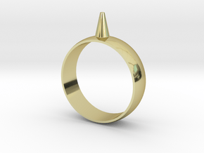 223-Designs Bullet Button Ring Size 14.5 in 18K Gold Plated