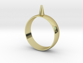 223-Designs Bullet Button Ring Size 15.5 in 18K Gold Plated