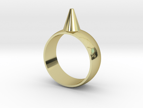 223-Designs Bullet Button Ring Size 7.5 in 18K Gold Plated