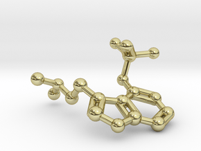 Psilocybin Molecule Keychain Necklace in 18K Gold Plated