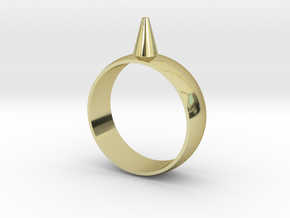 11.5 223-Designs Bullet Button Ring Size  in 18K Gold Plated
