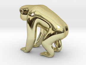 Silvery Gibbon in 18K Gold Plated