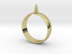 Size 16 223-Designs Bullet Button Ring  in 18K Gold Plated