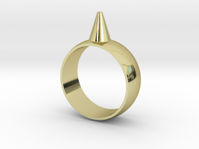 223-Designs Bullet Button Ring Size 8.5 in 18K Gold Plated