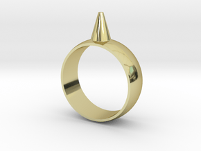 9.5 223-Designs Bullet Button Ring Size  in 18K Gold Plated