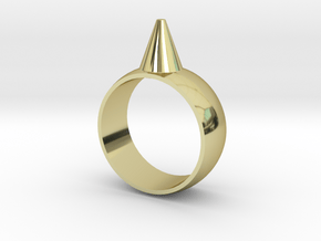 223-Designs Bullet Button Ring Size 6.5 in 18K Gold Plated