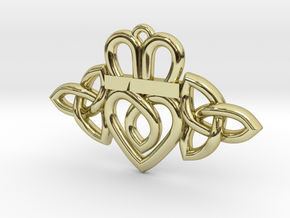 Claddagh Triquetra Pendant in 18K Gold Plated