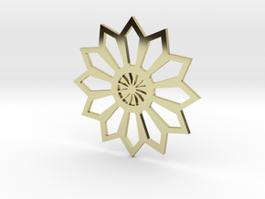 Moroccan Flower Pendant in 18K Gold Plated