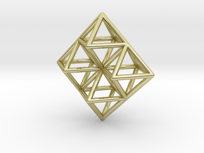 Octahedron Pendant in 18K Gold Plated